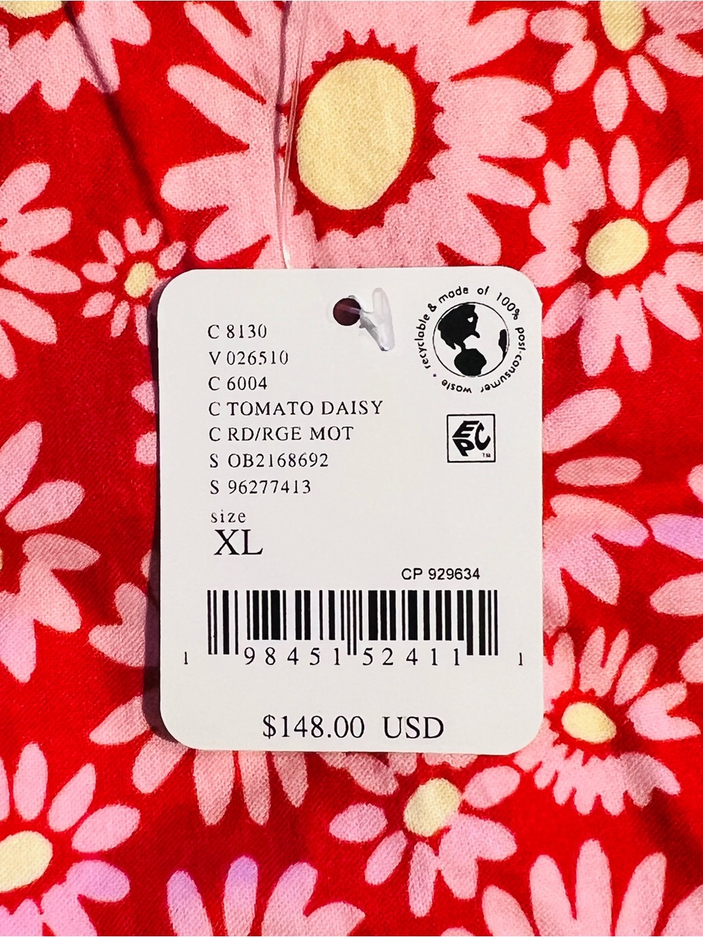🍅🌼FREE PEOPLE Lucinda Midi Sundress Tomato Daisy Bright Red Floral Lace-Up XL - Picture 11 of 16